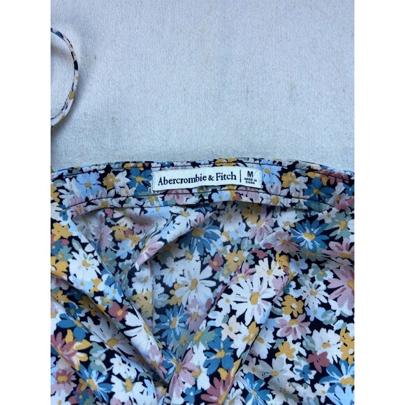 Abercrombie & Fitch Size M Floral Twist Front Mini Dress Sundress Floral Party - Picture 3 of 8